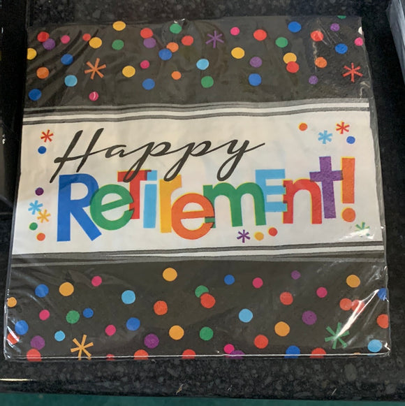 Retirement napkins - pack 16