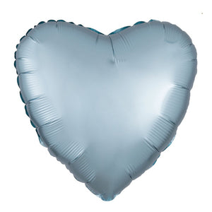 light blue heart helium balloon