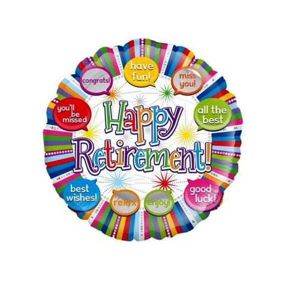 Happy Retirement- Helium Filled Balloon
