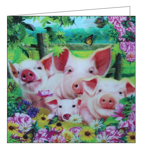 Pig Pen - 3d greetings card