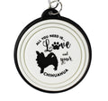 Chihuahua long haired collapsible travel dog bowl