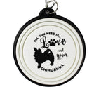 Chihuahua long haired collapsible travel dog bowl