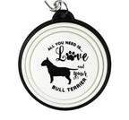 English bull terrier collapsible travel dog bowl