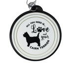Cairn terrier collapsible travel dog bowl