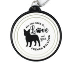 French Bulldog collapsible travel dog bowl