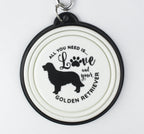 Golden retriever collapsible travel dog bowl