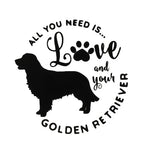 Golden retriever collapsible travel dog bowl