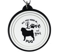 Pug collapsible travel dog bowl