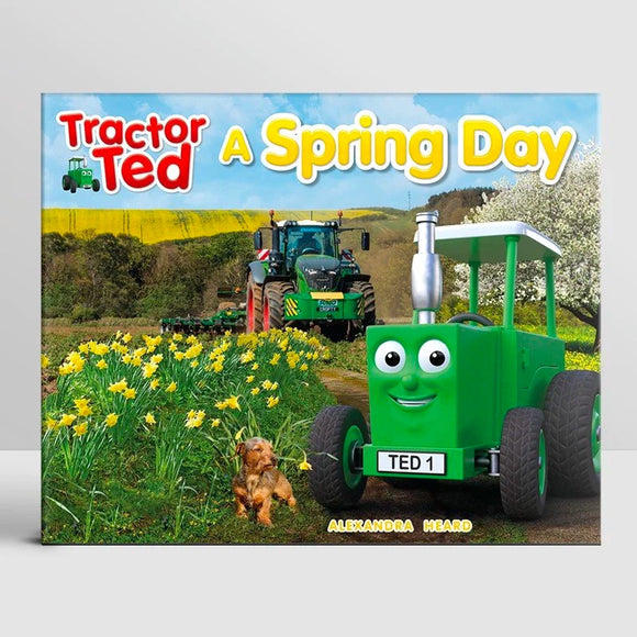 Join Tractor Ted and Midge the dog for a busy Spring day on the farm. The birds are singing, the bees are buzzing, the baby animals are arriving, and the tractors are mowing, sowing and more. One tractor is even making some beds for potatoes to grow!