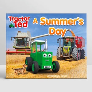 Tractor Ted and Midge are enjoying a Summer’s day on the farm! They watch as trailers are loaded high with hay and huge combine harvesters cut the wheat. They meet the sheep who are having their coats sheared to stop them getting too hot in the summer sunshine. It's so busy on the farm during summertime!
