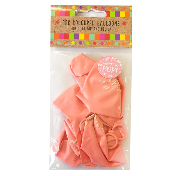 This pack of 6 uninflated balloons is ideal for a baby shower. Designed to inflate to 11